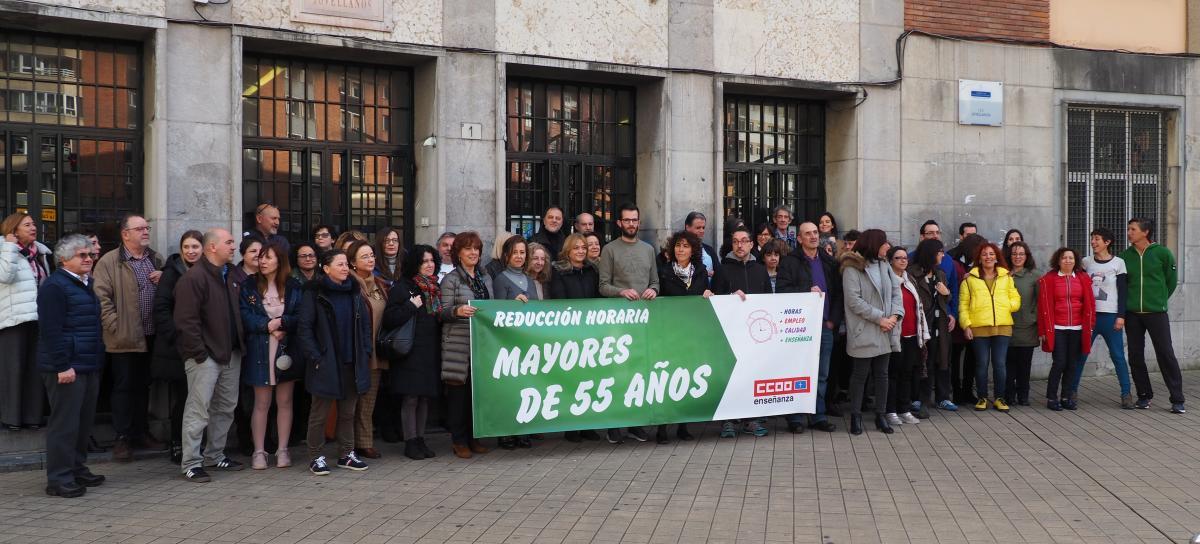 Concentración por la reducción horaria para mayores de 55 años.