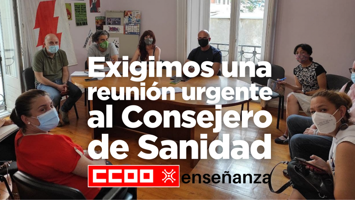 Exigimos una reunión urgente al Consejero de Sanidad