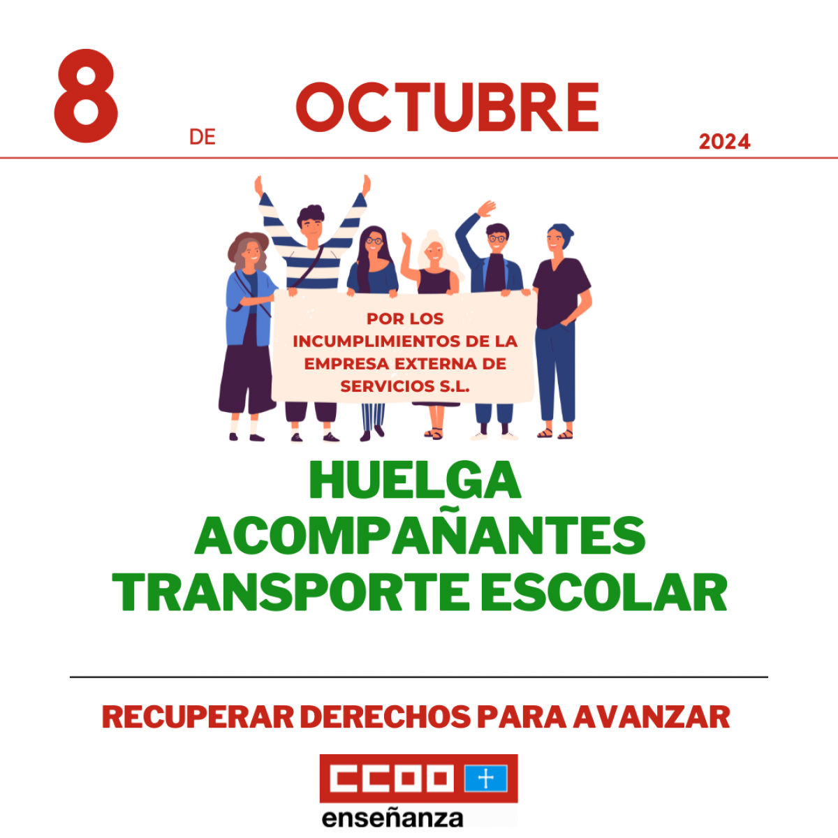 Huelga acompaantes transporte escolar