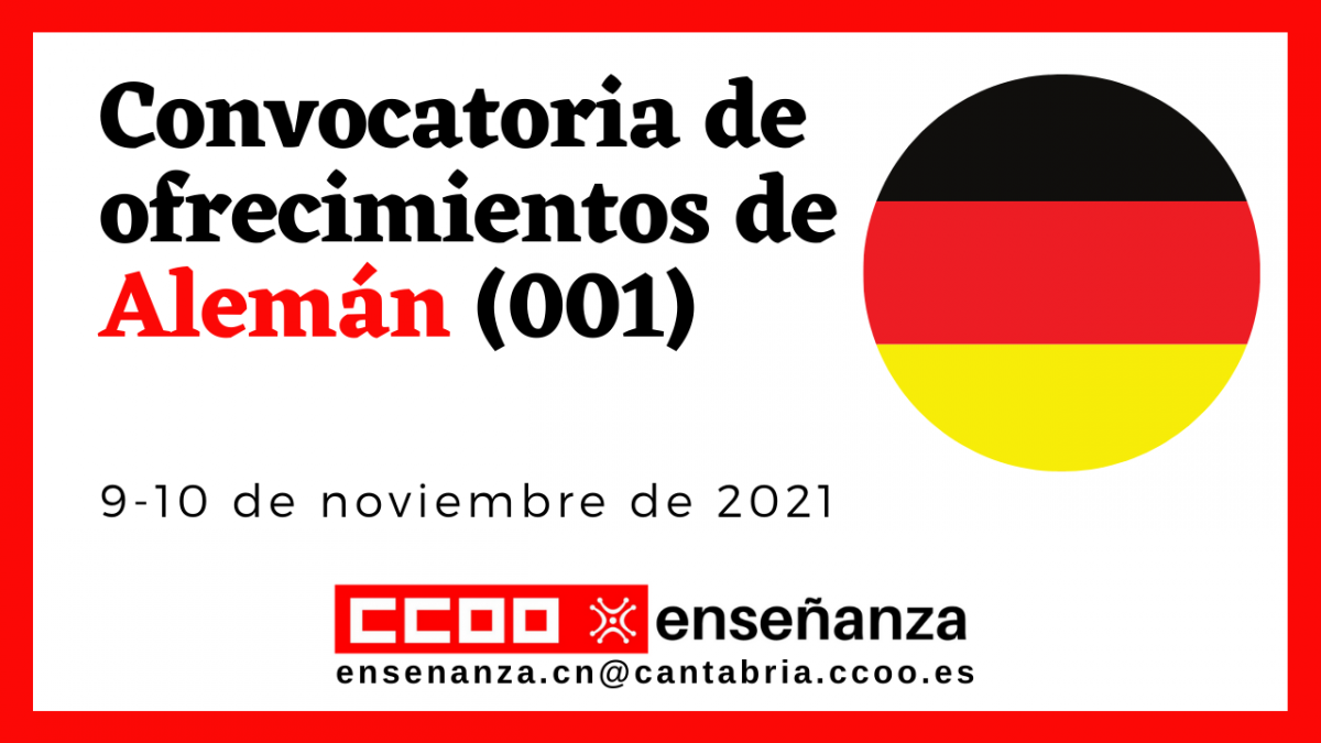 Convocatoria de ofrecimientos de Alemán (001)