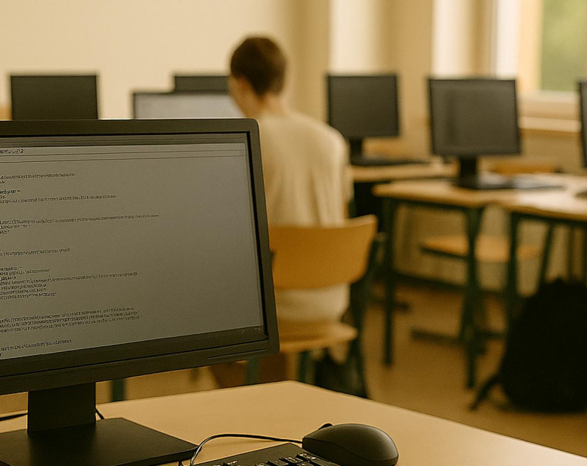 Aula de informática.