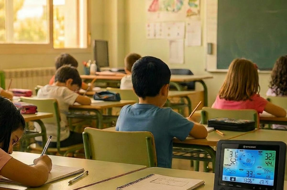 Calor en las aulas asturianas.