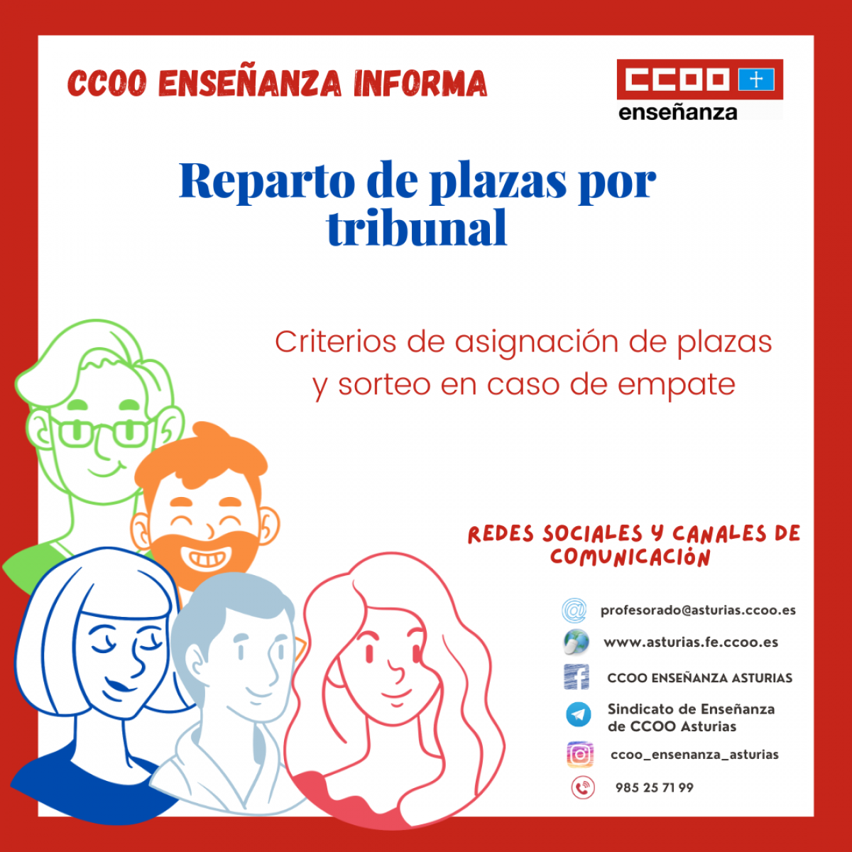 Reparto de plazas por tribunal.
