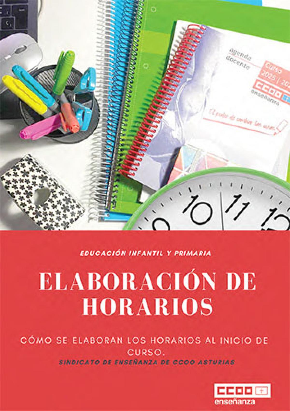 Elaboración de horarios Infantil y Primaria 2025-2026