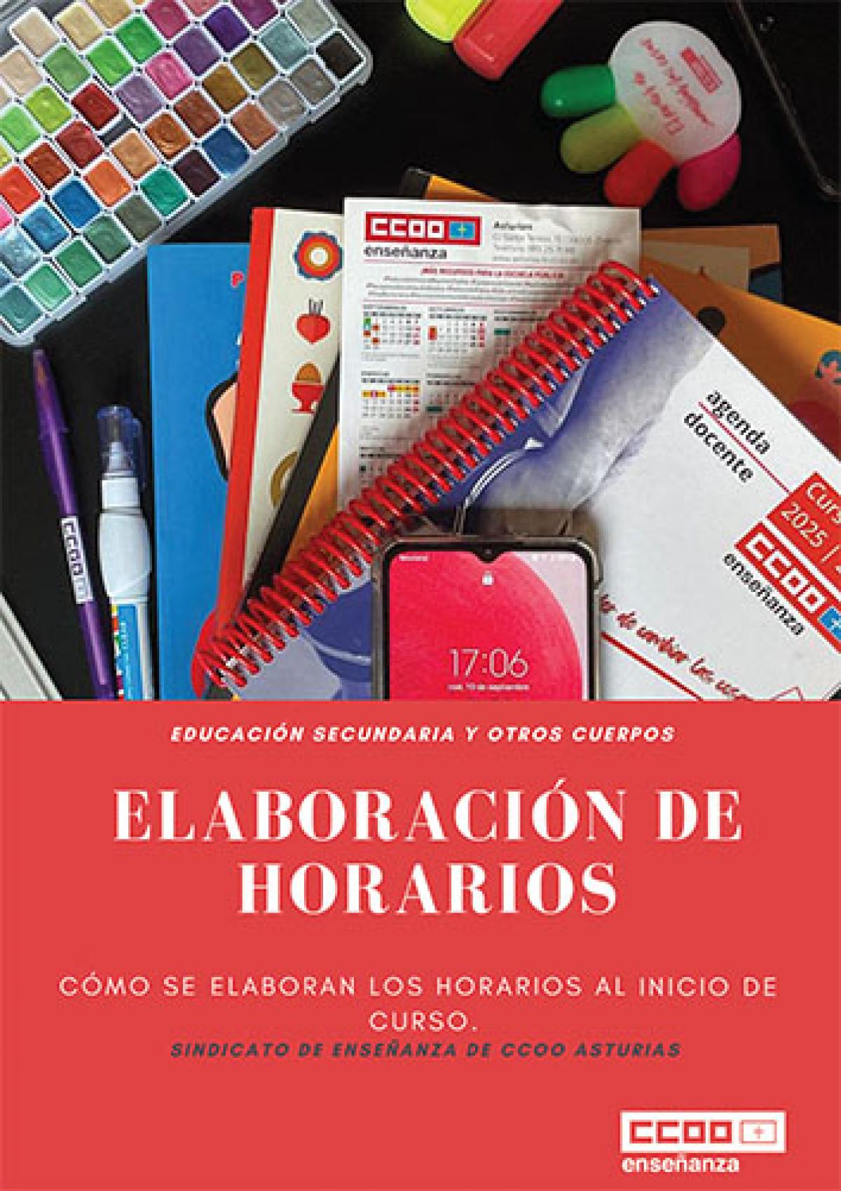 Elaboración de horarios Secundaria portada